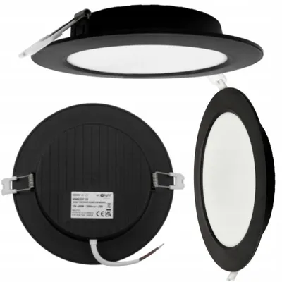 Produktbild von LED Einbauleuchte 12W 4000K Schwarz Rund IP20