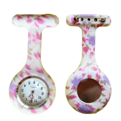Produktbild von Nurse Watch Schwesternuhr Silikon  Krankenschwesternuhr Pulsuhr Kitteluhr Pflege Muster #13
