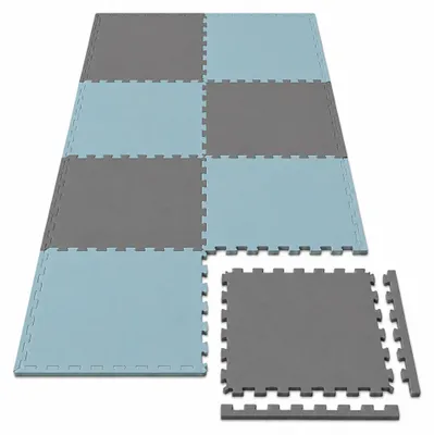 Image de 8 pièces Tapis de jeu Enfants Puzzle 50x50 Tapis d'éveil Tapis de sol Chambre d'enfant
