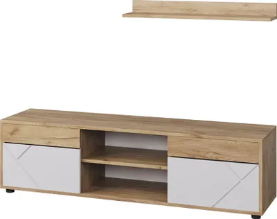 Produktbild von Wohnwand Vicco Berno Goldkraft Eiche/Weiß 2 Teile, Model 57826
