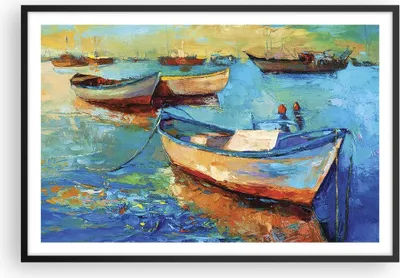 Produktbild von Gerahmtes Poster - Schwarzer Rahmen - £ódŸ Hafen Bunt - 91,5x61 cm - Wand Bild - Wanddeko - Wandbilder - Kunstposter - Wandposter - Bilderrahmen - Bilder - Kunstdruck - Wandbild - P2BAA91x61-4160
