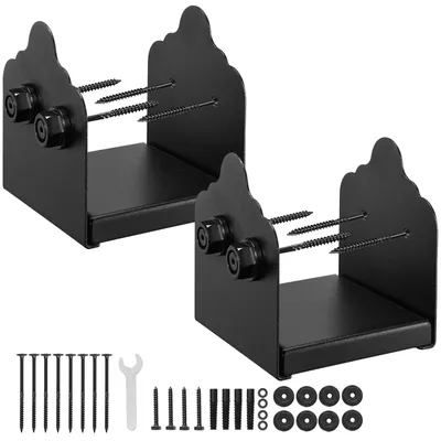 Zdjęcie produktu dla Wspornik Słupka Vevor 2 Sztuki Czarny Kompaktowy Solidny 150X141Mm