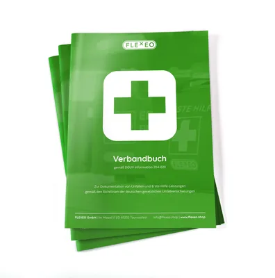 Produktbild von FLEXEO Verbandbuch gem. DGUV Information 204-020, 1 Stück