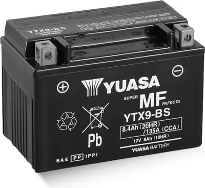 Produktbild von YUASA YTX9-BS / 50812 12V 8,4Ah/C20 - 135A (EN) Motorradbatterie WF