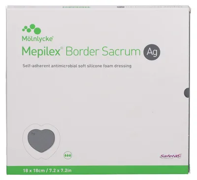 Imagen del producto de Mepilex Border Sacrum Ag, 5 unidades