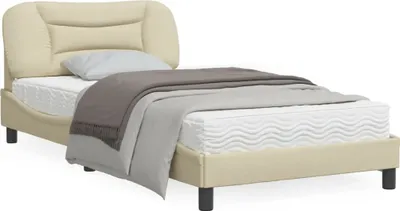Produktbild von CLORIS Bettgestell mit Kopfteil Creme 100x200 cm Stoff 2024