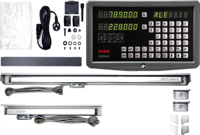 Produktbild von Digitalanzeige-Kit, Glaslinearskalen-Encoder, Metallkonstruktion, 2-Achsen-Kompatibilität, DRO-KA300-KA500