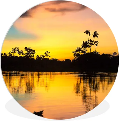 Produktbild von MuchoWow® Rundes Wandbild - Runde Bilder Wasser - Natur - Sommer - Himmel Ø 60 cm Kreis Wanddekoration Kunststoff - Wandkreis - Wandschmuck - Wand Kreis - Das Schlafzimmer - Die Bilder - Wandmalerei - Kunst für das Haus - das Plastik
