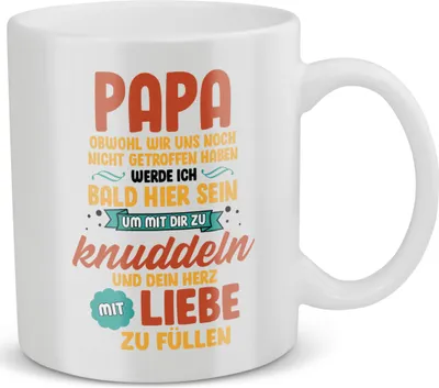 Produktbild von 22Feels Du Wirst Papa Tasse Schwangerschaft Geschenk Männer Dad To Be Werdender Vater Vatertag Geburtstag Babyshower Babypary Kaffeetasse Haferl