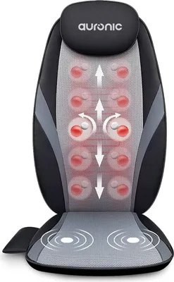 Produktbild von Auronic Shiatsu Massagekissen - Massagestuhl - Rückenmassage - Infrarot - Massagegerät - Massagesitz - Schwarz