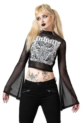 Produktbild von Killstar Mesh Crop Top - Unholy Witch L