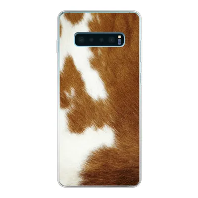 Produktbild von MuchoWow® Handyhülle Schutzhülle Hülle für Samsung Galaxy S10 Plus Eine melierte Kuhhaut Silikon Softcase Handy Hülle - Schutzhülle