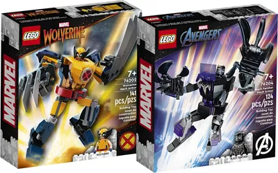Produktbild von Lego Marvel Avengers Set - Black Panther Mech 76204 + Wolverine Mech 76202