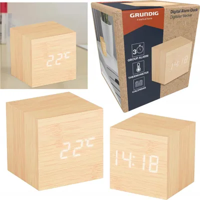 Zdjęcie produktu dla Cyfrowy budzik MINI ZEGAREK z wyświetlaczem cyfrowym KOMPAKTOWY Grundig