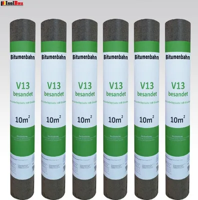 Produktbild von Isolbau Dachpappe V 13 besandet mit Glasvlieseinlage 60 m2  6 RollenDachbahn Glasvlies Bitumen