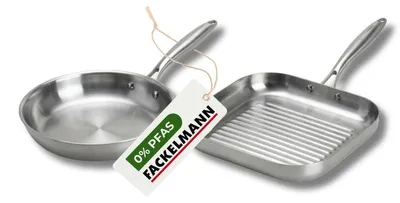 Image de Poêle à Frire 26 cm et Gril 28 cm inox 18/10 Triply Fackelmann Vita3