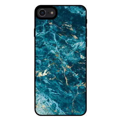 Produktbild von Smartphonica Handyhülle für iPhone SE(2020-2022) mit Marmordruck - TPU-Hülle mit Marmordesign - Blau