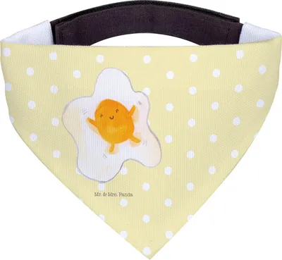 Produktbild von Mr. & Mrs. Panda Bandana Spiegelei Ei - Gelb Pastell - Geschenk, Hundehalstuch, Liebe, Tag, Dreieckstuch, Schön, Halstuch Für Hunde, Hund, Glücklich, Hals Tuch