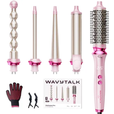 Image de Fer à friser Wavytalk Heatwave Pro 5 en 1 – Kit de coiffage en céramique pour différentes coiffures et des looks qui préservent les cheveux
