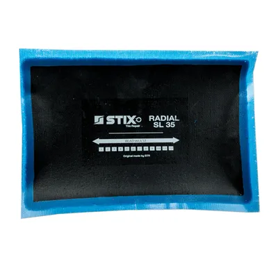 Image de Rustine radiale STIX SL35, 130x190 mm, pour vulcanisation, adaptée aux pneus radiaux