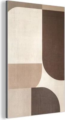 Produktbild von MuchoWow Wanddekoration Metall Metallbild Wandkunst 80x120 cm Geometrisch - Gewebte Struktur - Modern MuchoWow Aluminium Gemälde - Bilder