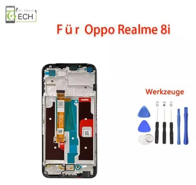 Produktbild von Für Oppo Realme 8i RMX3151 LCD Display mit Rahmen Touchscreen Bildschirm