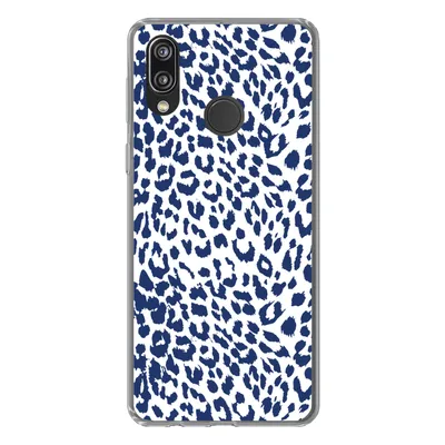 Produktbild von MuchoWow® Handyhülle Schutzhülle Hülle für Huawei P20 Lite (2020) Panther Druck - Blau - Abstrakt Silikon Softcase Handy Hülle - Kartenhalter