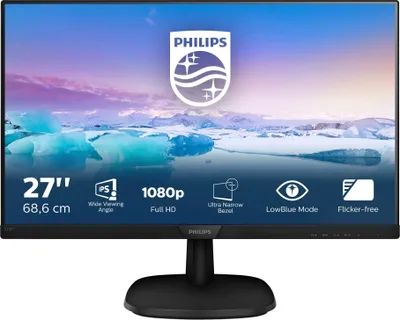 Image de Philips V-line 273V7QJAB - Moniteur LED - 68.6 cm (27") - 1920 x 1080 Full HD (1080p) @ 60 Hz - IPS - 250 cd/m²