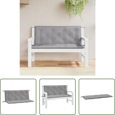 Immagine prodotto di The Living Store Cuscini per panca da giardino 2 pz. Tessuto Oxford grigio 120x50x7 cm