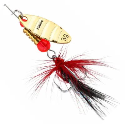 Immagine prodotto di Mikado 3g Spinner Stream, ideale per la pesca di lucci, persici e trote. Montato con ami a treccia
