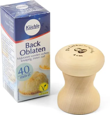 Produktbild von Lebkuchenglocke Spar-Set | inkl. 4 cm Oblaten | ideale Backhilfe für gleichmäßige Lebkuchen | leicht zu reinigen | perfektes Accessoire für die Weihnachtsbäckerei | langlebiges Design für jahrelangen Einsatz