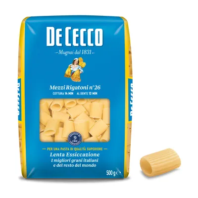 Immagine prodotto di DeCecco Mezzi Rigatoni No.26 1x500g