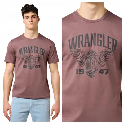 Produktbild von Wrangler | Americana Herren-T-Shirt, braun-pfefferkornfarben, Baumwolle, Größe M