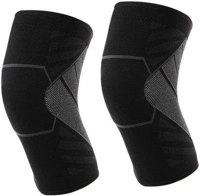 Immagine prodotto di Protezioni per le ginocchia, set da 2 pezzi, realizzate in tessuto elasticizzato a rete, protezioni per l'anca, adatte per adulti, set di protezioni per le ginocchia