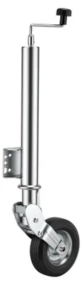 Produktbild von Wiltec automatisches Anhänger Stützrad mit 453 kg Stützlast ø60 mm, Bugrad mit Kurbel, Anhängerrad, Abstellstütze