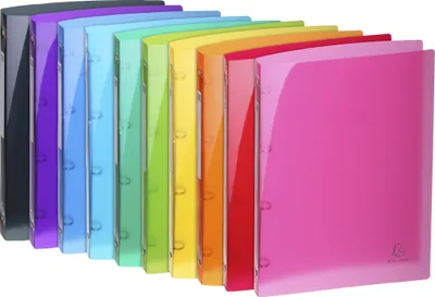 Image de Exacompta 20x Classeur 4 anneaux 15mm PP PP 5/10e A4 Couleurs assorties 51670E