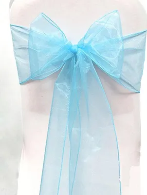 Produktbild von RHP Organza-Schärpen Stuhlschleifen Hochzeit/Partys/Events Hellblau 25