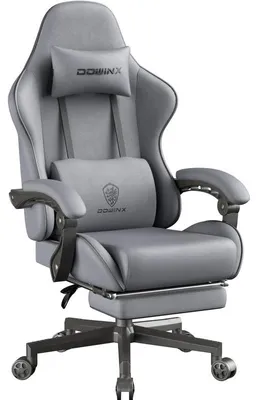 Produktbild von Gaming-Stuhl Stoff, Taschenfederkissen, Massage, Kopfstütze, Fußstütze, ergonomisch F