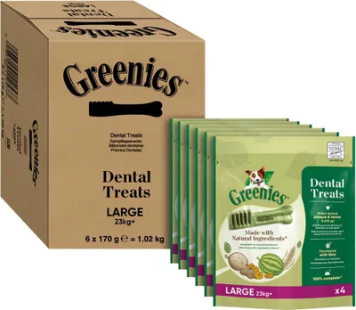 Productafbeelding van GREENIES™ Tandreinigingssnacks voor grote honden (vanaf 23 kg), 6 stuks van 170 gram