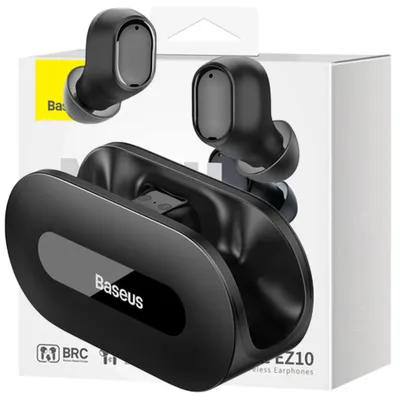Zdjęcie produktu dla Baseus Bowie EZ10, True Wireless Stereo (TWS), 20 - 20000 Hz, Połączenia/muzyka, Zestaw słuchawkowy, Czarny