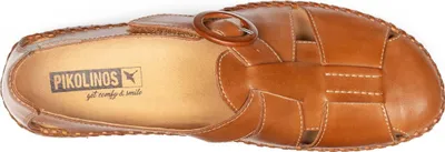 Produktbild von Pikolinos Damen Sandale Leder Keilabsatz Cutouts Schnalle P. Vallarta 655-0845, Größe:39 EU, Farbe:Braun