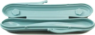 Immagine prodotto di TUPPERWARE Cucchiaio morbido per bambini blu chiaroTupperCare Cucchiaio con scatola