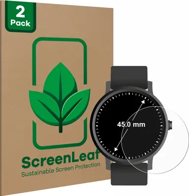 Produktbild von 2x ScreenLeaf Schutzfolie für Kreisrunde Displays (ø: 45 mm) nachhaltiger Displayschutz Display Schutz Folie Klar Transparent