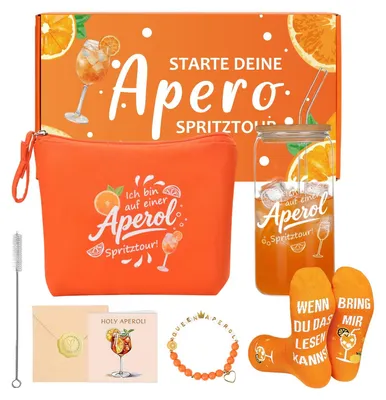 Produktbild von Solidchoice – 5-teiliges Aperol-Geschenkset mit Gläsern und Zubehör
