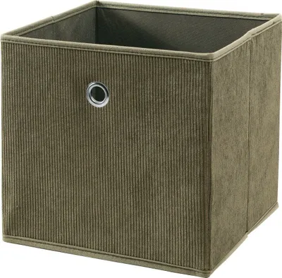 Immagine prodotto di Cubo pieghevole in tessuto di corda color kaki - H27 cm