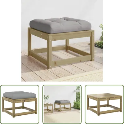 Produktbild von The Living Store Gartenhocker mit Kissen Kiefernholz Imprägniert