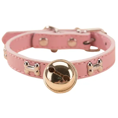 Produktbild von Haustierhalsband, verstellbar, verschleißfest, weiche Knochenmuster, Haustier-Katzen-Hunde-Glockenhalsband, Heimtierbedarf