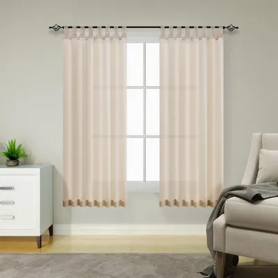Produktbild von Set von 2 Gardinen mit Schlaufen für Wohnzimmer und Schlafzimmer