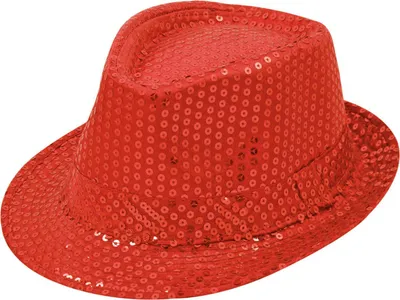 Produktbild von Paillettenhut rot