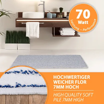 Produktbild von 12V Heizteppich weiß/blau 55x95cm 70Watt